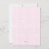 Carte photo de Noël Pink Gingham Bow Coquette (Dos)