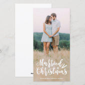 Carte photo de Noël Pleine Photo Mariée (Devant / Derrière)