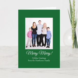 Carte photo de Noël pliée personnalisée