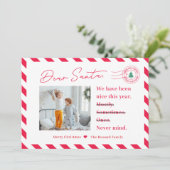 Carte photo de Noël pour enfants Père Noël (Debout devant)