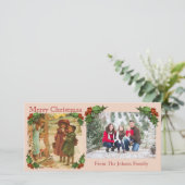 Carte photo de Noël pour enfants victoriens (Debout devant)