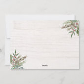 Carte photo de Noël pour la verdure d'hiver (Dos)