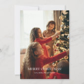 Carte photo de Noël pour l'annonce de déménagement (Dos)