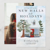 Carte photo de Noël pour l'annonce de déménagement (Devant / Derrière)