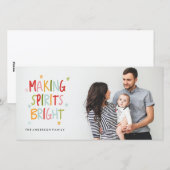 Carte photo de Noël pour les SPIRITUEUX (Devant / Derrière)