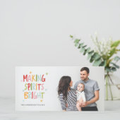 Carte photo de Noël pour les SPIRITUEUX (Debout devant)