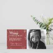 Carte photo de Noël Red Grunge (Debout devant)