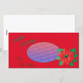 Carte photo de Noël Red Poinsettia (Devant / Derrière)