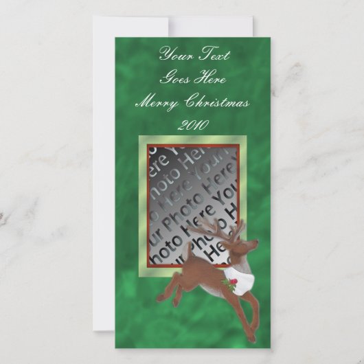 Carte photo de Noël Reindeer (Devant)