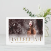 Carte photo de Noël religieuse Classique Halleluja (Debout devant)