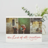 Carte photo de Noël religieuse moderne manuscrite (Debout devant)