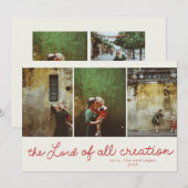 Carte photo de Noël religieuse moderne manuscrite (Devant / Derrière)