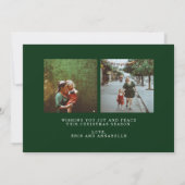 Carte photo de Noël religieuse moderne manuscrite (Dos)