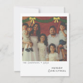 Carte photo de Noël Retro - Garland Vert & Or (Devant)