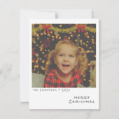 Carte photo de Noël Retro - Gold & Red Garland (Devant)