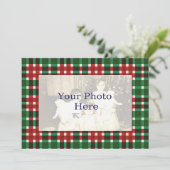 Carte photo de Noël rouge et vert (Debout devant)