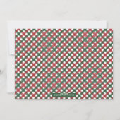 Carte photo de Noël rouge et vert (Dos)