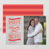 Carte photo de Noël rouge Prince of Peace (Devant / Derrière)