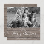 Carte photo de Noël rustique (Devant / Derrière)