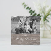 Carte photo de Noël rustique (Debout devant)