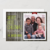 Carte photo de Noël Rustique Moderne (Devant / Derrière)