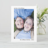 Carte photo de Noël simple et élégante (Debout devant)