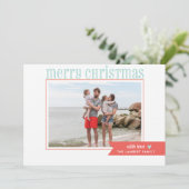 Carte photo de Noël simple et moderne (Debout devant)