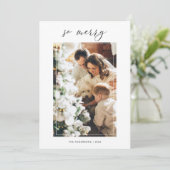 Carte Photo de Noël simple et moderne | So Joyeux Noël (Debout devant)