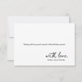 Carte Photo de Noël simple Joyeux (Dos)