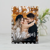 Carte photo de Noël Snowflake (Debout devant)