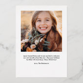 Carte photo de Noël Snowflake (Verso)