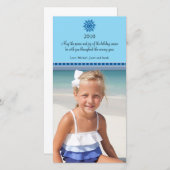 Carte photo de Noël Snowflake (Devant / Derrière)