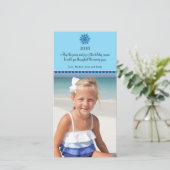 Carte photo de Noël Snowflake (Debout devant)