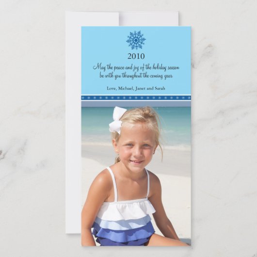 Carte photo de Noël Snowflake (Devant)