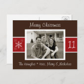 Carte photo de Noël Snowflake (Devant / Derrière)