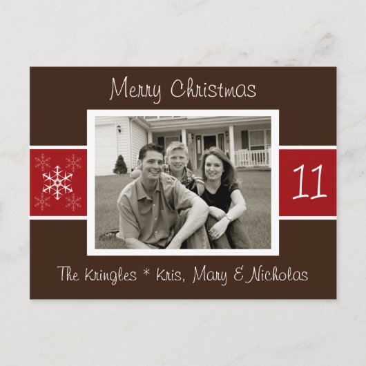 Carte photo de Noël Snowflake (Devant)