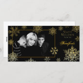 Carte photo de Noël - Snowflakes (Devant / Derrière)