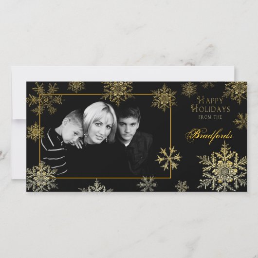 Carte photo de Noël - Snowflakes (Devant)