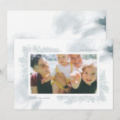 Carte photo de Noël Soft Blue Watercolor (Devant / Derrière)