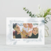 Carte photo de Noël Soft Blue Watercolor (Debout devant)