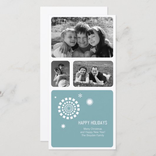 Carte photo de Noël Spirographe (Devant / Derrière)