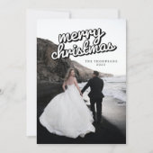 Carte photo de Noël super Rétro moderne minimalist (Devant)