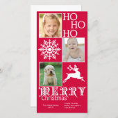 Carte photo de Noël tendance (Devant / Derrière)