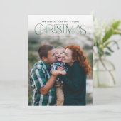 Carte photo de Noël traditionnel (Debout devant)