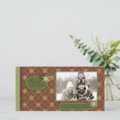 Carte photo de Noël traditionnelle (Debout devant)