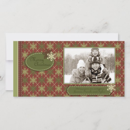 Carte photo de Noël traditionnelle (Devant)