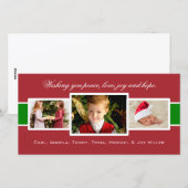 Carte photo de Noël Trio Charmé (Devant / Derrière)