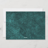 Carte photo de Noël turquoise des flocons de neige (Dos)