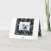 Carte Photo De Noël Unique Mariée Et Lumineuse Script (Dos)