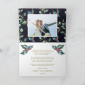 Carte Photo De Noël Unique Mariée Et Lumineuse Script (Intérieur)